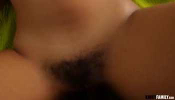 Pigtailed brunette hottie receives xxx massage